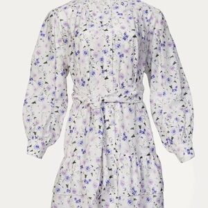 The Kooples Lavender and White Floral Long Sleeve Dress